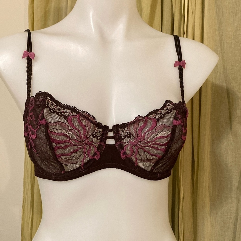 Simone Perele Lingerie Vintage Lace Underwire Bra 32 B/C